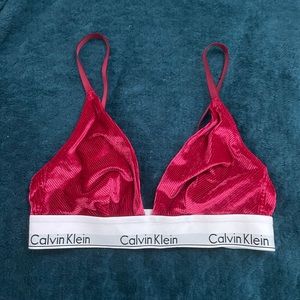 velvet calvin klein bralette